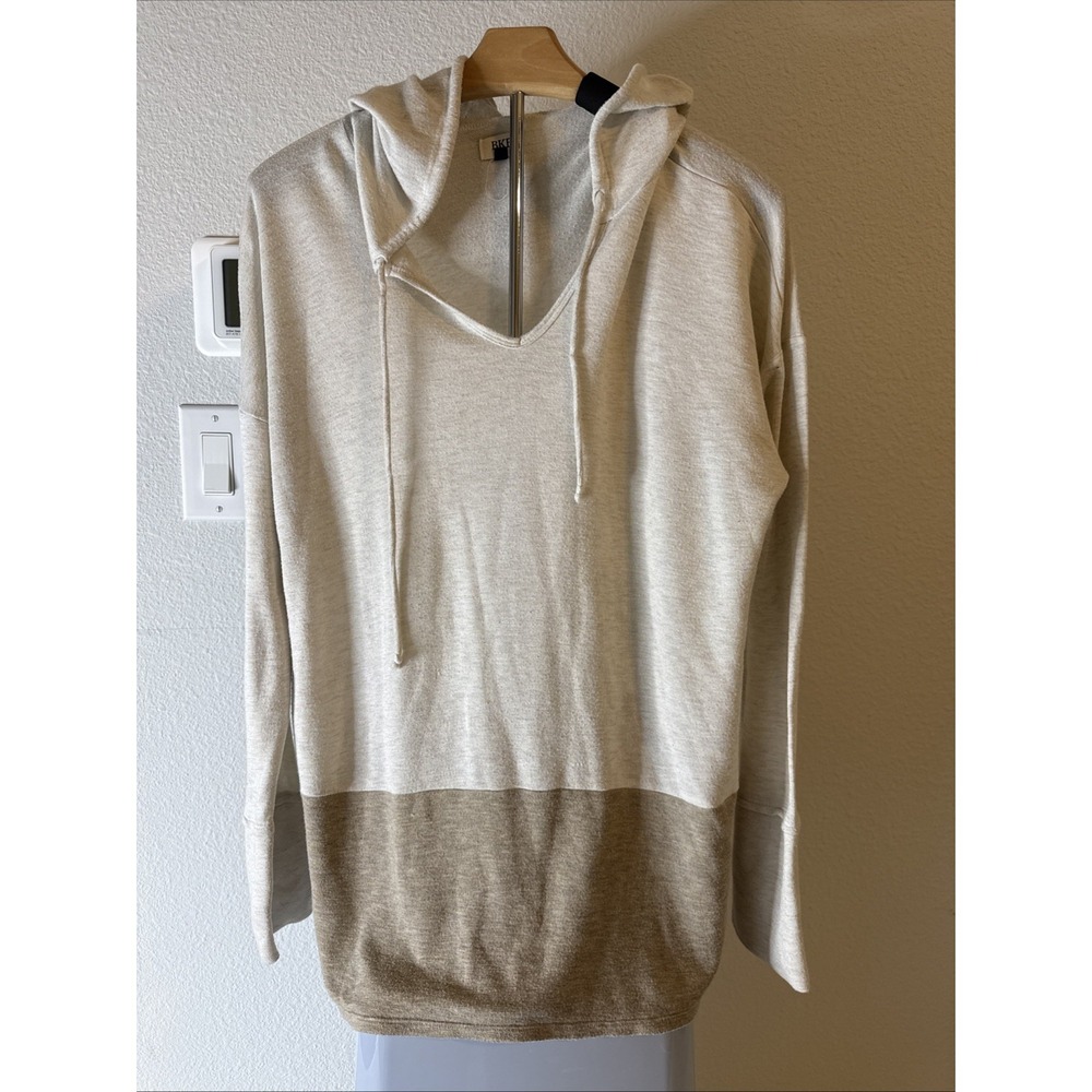 BKE Women's Color Block Hoodie Tan Size Large